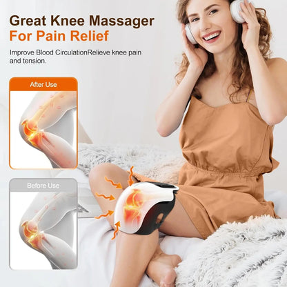 Knee Therapy Massager – Heat, Vibration & Red Light Therapy