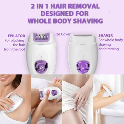 2-in-1 Electric Epilator & Shaver for Women