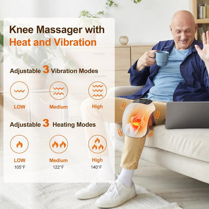 Knee Therapy Massager – Heat, Vibration & Red Light Therapy